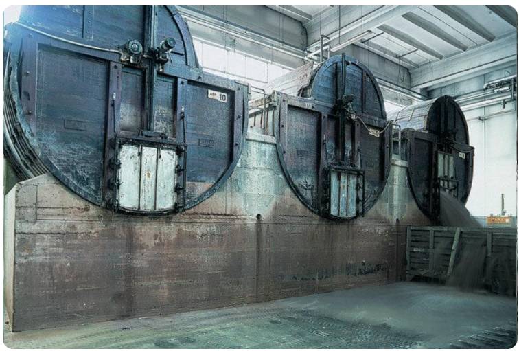 Leather tanning in large drums